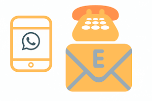project chart: phone and email
