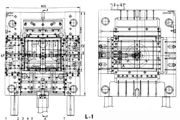 large injection mold drawing 1