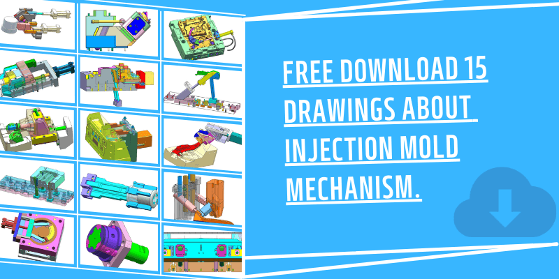 free download 15 drawings about injection mold parts.
